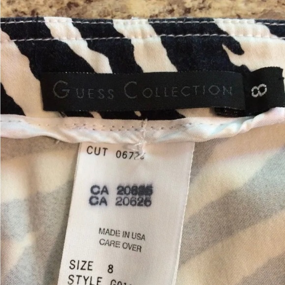 Guess Collection Zebra cropped pant with beaded belt - Picture 6 of 6